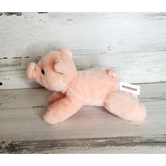Aurora World Percy Pig Piglet Stuffed Animal 8" Mini Flopsie Beanie Plush NICE! - Picture 2 of 6